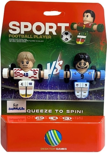 Çift Sporcu 10k-9ms - Bas-döndür Mini Masaüstü Futbol Oyunu Diğer