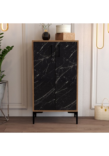 Variant Prag Ayakkabılık - Ceviz / Siyah Mermer Siyah