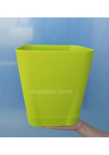 8,8 Lt Safir Saksı Kare Saksı Dekoratif Saksı Renkli Çiçek Saksı