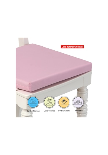 Xpermate 2'li Sandalye Minderi Su İtici Kumaş 40 x 40 CM Pembe