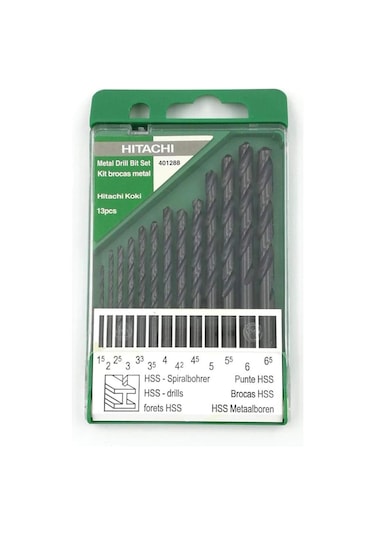 Hitachi 401288 13 Parça Profesyonel Metal Matkap Uç Seti