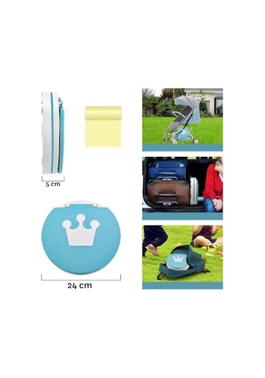MooieBaby's Katlanabilir Çocuk Tuvaleti, Carry Potty,Yeşil