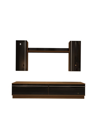 Decoraktiv Eko 5db Mdf Std Tv Ünitesi Tv Sehpası Ceviz - Siyah