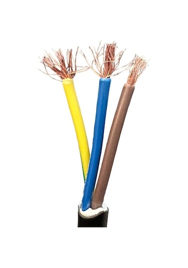 100 Metre 3x2,5 Mm Cca Ttr Tekli Siyah Seyyar Elektrik Kablosu