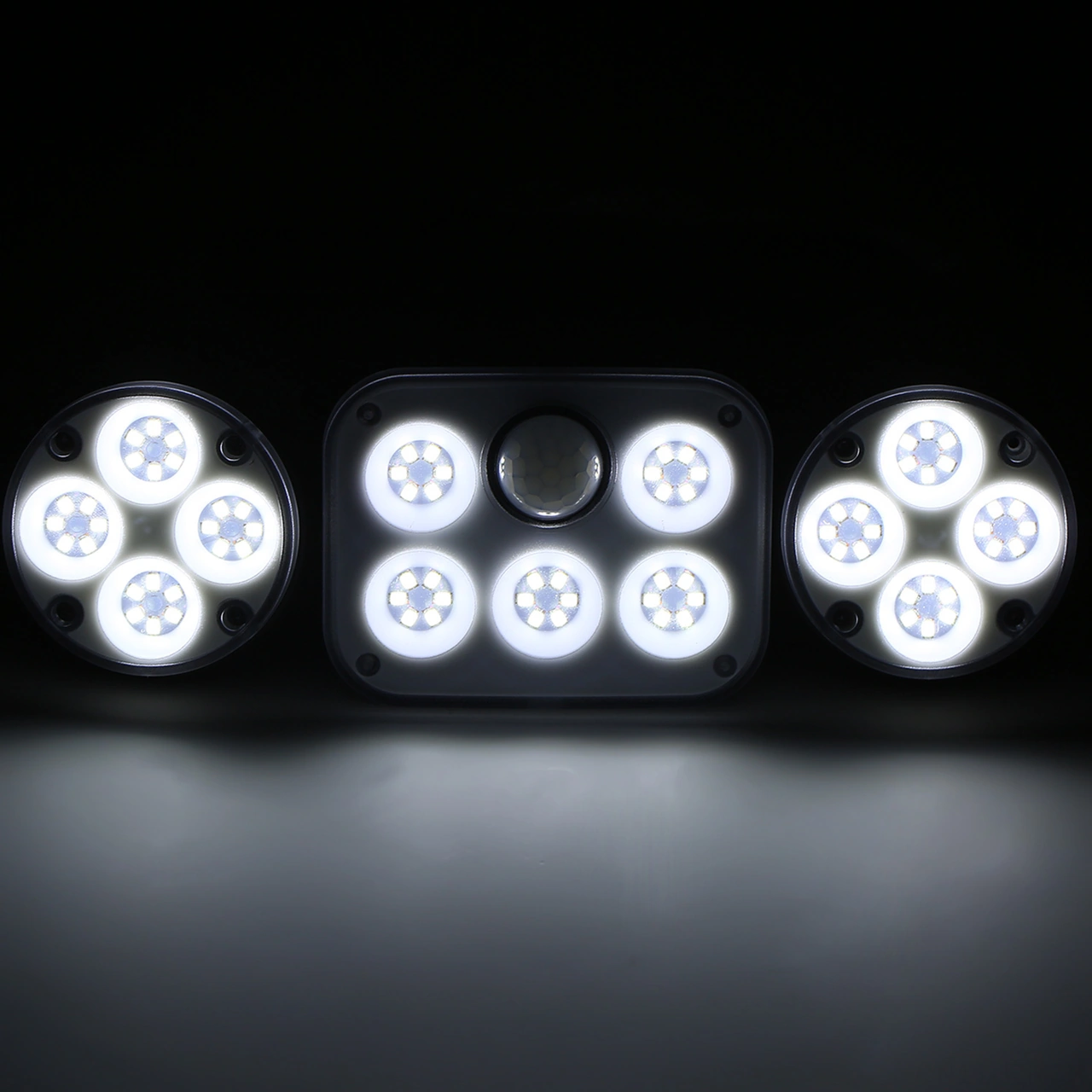 Geeroyoo Güneş Enerjili 3 Kafa Duvar Lambası - 78 Led 3 Çalışma Modu Ip65 Su Geçirmez 300-450lm 6000-6500k Diğer