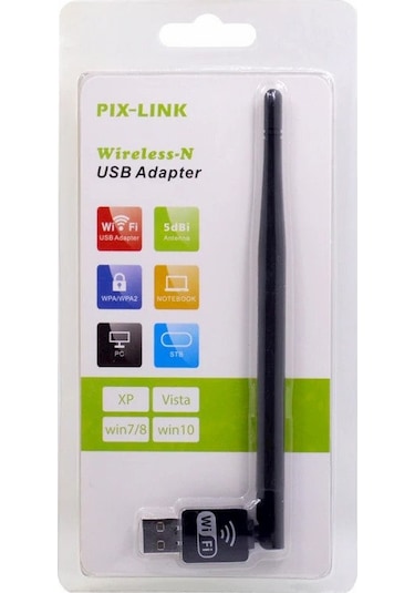 Pıx-Link Lv-Uw10/500 Wireless Adaptör 150Mbps 5Db Uydu Uyumlu 760
