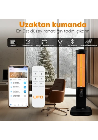Ufo Erciyus Smart 2300 W Mobil Uyumlu Kule Tipi Isıtıcı