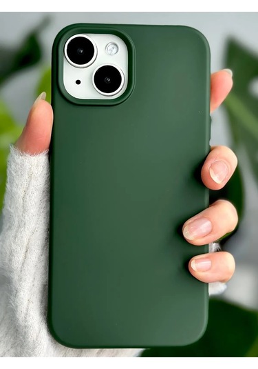 İphone 13/14 Uyumlu Lansman Kılıf Leke Kir Su Tutmayan Yüzey İçi Kadife Mükemmel Hissiyat Haki