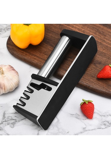 Springsun Ev Ofisi Çelik Saplı Tungsten Çelik Taşlı 4'lü Hızlı Elle Bıçak Kesici, Mutfak Aletleri, Kaliteli, Kullanıması Kolay, Paketli Diğer