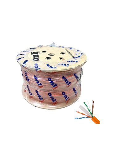 Onli 305mt 23awg Utp Cat6 Network Kablosu Turuncu Yerli Üretim 305 Metre