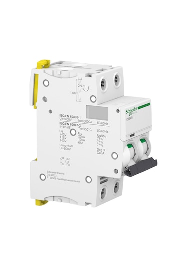 Schneider Electric Acti9 İc60N A9F74216 16A Sigorta (2P, 6Ka, C Eğrisi)