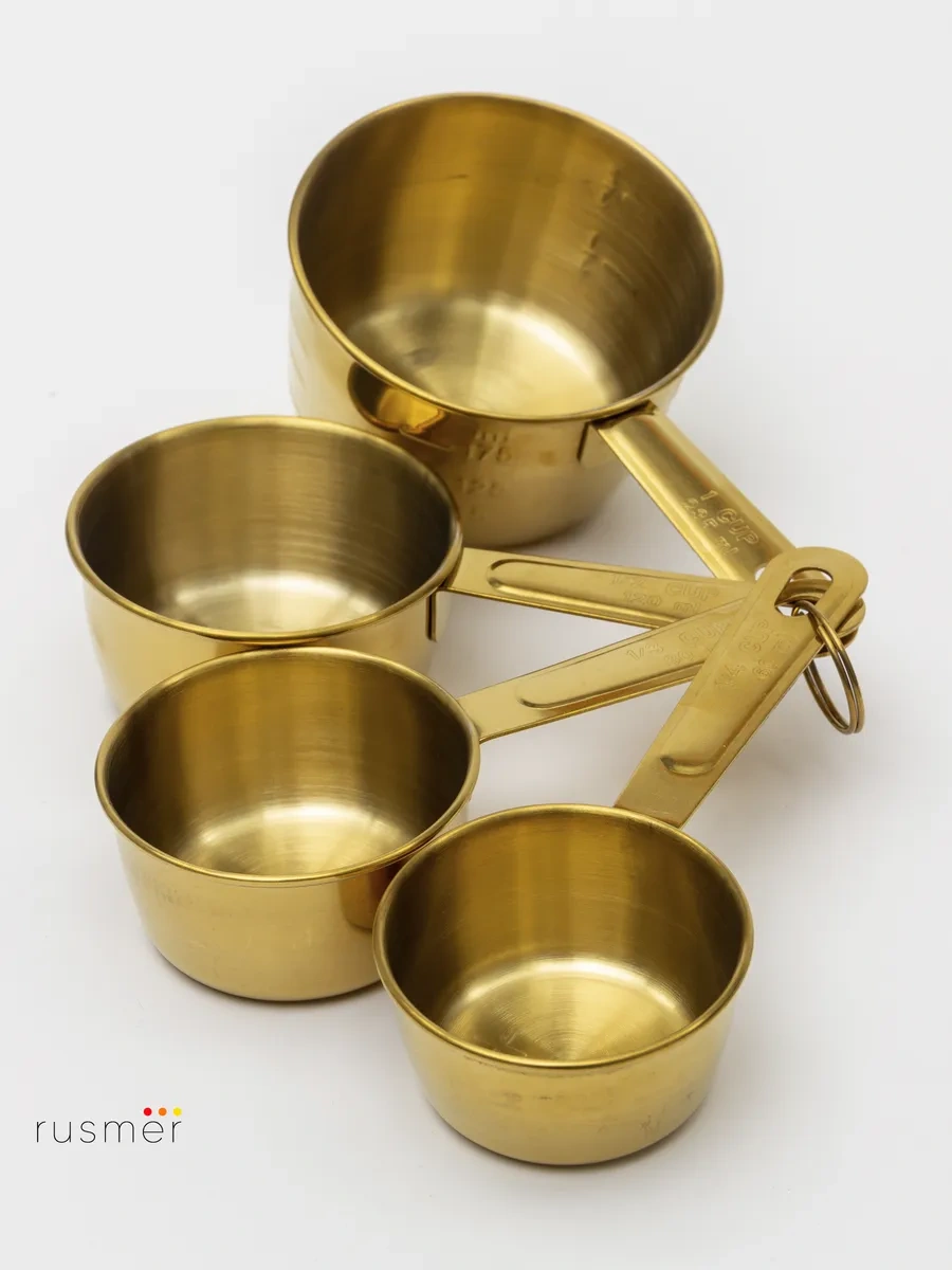 Rusmer 8 Parçalı Altın Kaplama Ölçü Kaşıkları Seti 373254035 Altın Rengi