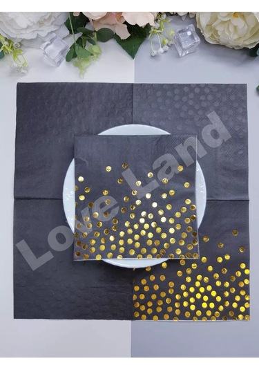 Love Land Paper Kağıt Peçeteler Küçük Bayramdo Stuart 33x33 Cm 24 Adet 177629299 Siyah