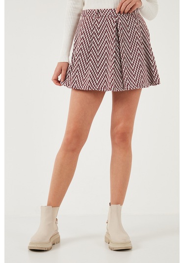 Lela Kadın Şort Etek 611sr0046 Bordo