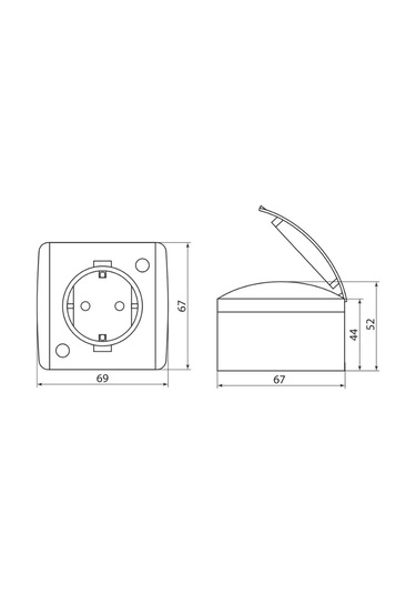 Tdmelectric Su Geçirmez Kapaklı Tekli Yüzeye Montaj Priz 219116544 Seliger
