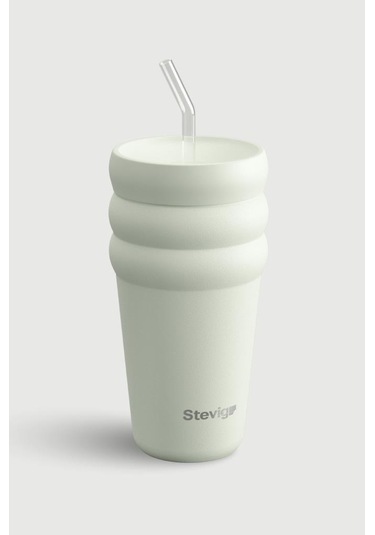 Stevig 3 Bubble Two-cap Straw Tumbler Çelik Termos 600 Ml Lightest Sky St-247 Su Yeşili