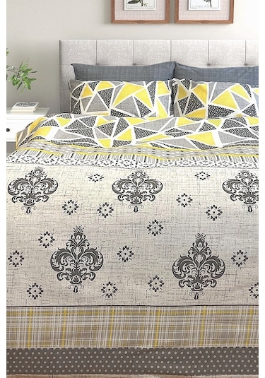 Tek Kişilik Ranforce Nevresim Takımı Lastikli Çarşaflı Modern