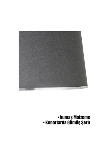 Antrasit Gümüş Şeritli Lambader Şapkası ANTRASİT