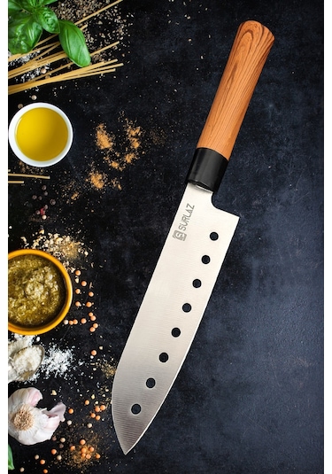 Japans Şef Bıçak Seti 2'Li Santaku Nakiri Şef Bıçağı