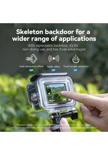 Besthome1 Telesın 45m Su Geçirmez Kılıf - Gopro 11/10/9 İçin Su Altı Kılıfı Gp-wtp-905