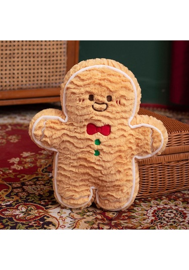 Suntek Yılbaşı Atma Yastığı Sevimli Yumuşak Doldurulmuş 20cm Kahverengi