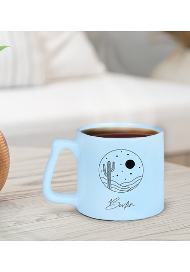 Bk Gift Kişiye Özel İsimli Pastel Mavi Middle Kupa Bardak-6, Arkadaşa Hediye, Ev Hediyesi, Doğum Günü Hediyesi, Ofis Hediyesi Kobitmeyencom30015 Bk Gi