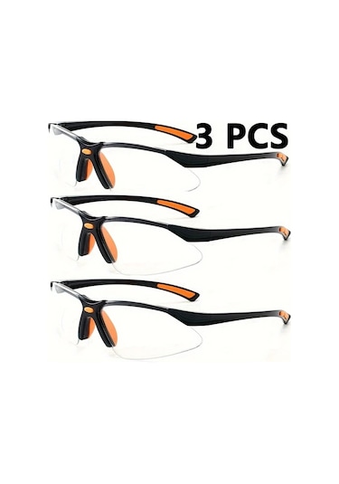 Willowhaven C8 Kırmızı 3 Adet İş Güvenliği Gözlüğü - Hafif Koruyucu