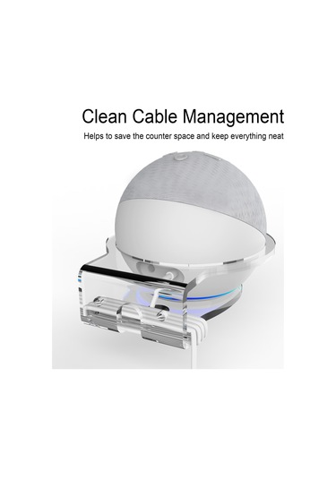 Monyee Amazon Echo Dot 4 İçin Şeffaf Akrilik Hoparlör Askısı - Kabloları Düzenleyen, Dayanıklı Ve Kolay Kurulum