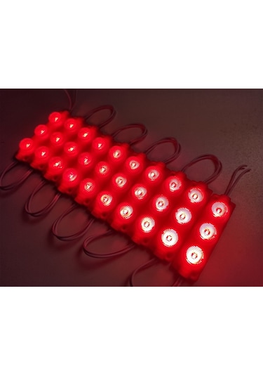 Replax Carub Camlı Parmak Led Lamba Kırmızı 12 Volt Su Geçirmez 10'lu 3m