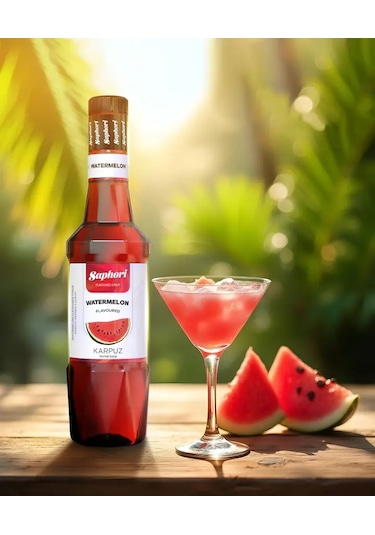 Saphori Karpuz Aromalı Kokteyl Şurubu Karpuz Şurubu 700 Ml