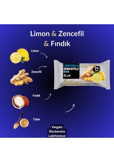 Meyveli Protein Bar Limon & Zencefil 55 Gr