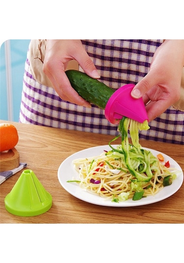 Mutfak Huni Modeli Spiral Dilimleyici Sebze Kuşkusuz Havuç Kesici Kırmızı , Boyut:havuç Kesici Kırmızı Diğer