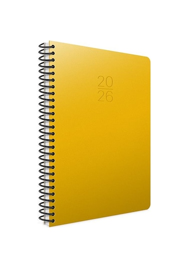 Gıpta 2026 Spiralli Haftalık Ajanda 20x28 Cm 422-sek Sarı Sarı
