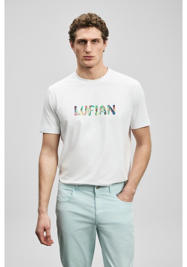 Lufian Surge Modern Grafik Tişört Kırık Beyaz Kırık Beyaz 111020317100510