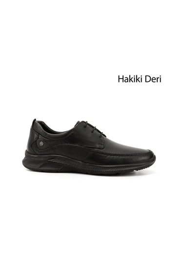 Gönderi(R) Erkek Siyah Bağcıklı Hakiki Deri Comfort Ayakkabı Ddma73542410 Siyah
