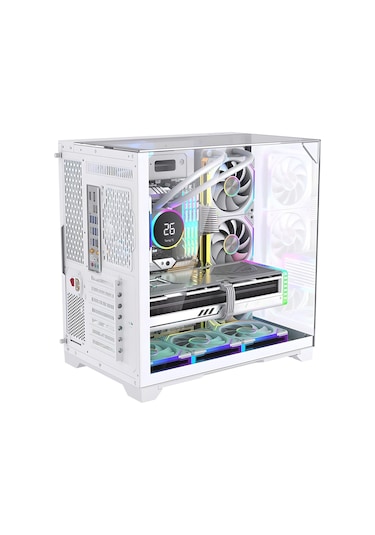 Snt Subzero Plus 7 X Argb Fan Uzaktan Kumanda Midi Tower Atx Beyaz Oyuncu Kasası