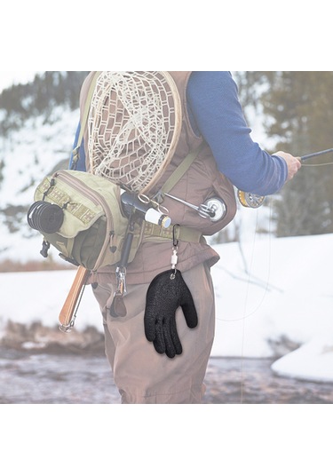 Yaleker Balık Tutma Eldiveni - Sol El İçin Manyetik Kancalı Kaydırmaz Lateks Eldiven