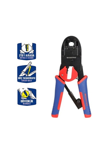 Workpro Wp292001 Rj45/rj11/rj12/rj22 Profesyonel Konnektör Sıkma Pensesi