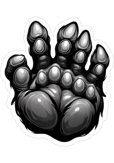 15x15 Cm Pençe Sticker Laptop Kask Araba Motor Dolap Masa Çok Renkli