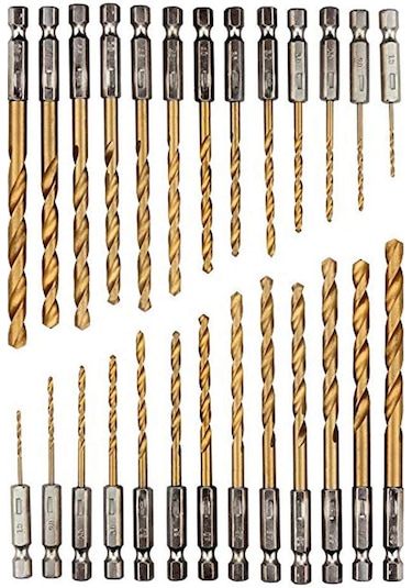 26 Parçalı Titanyum Matkap Seti, Altıgen Şaft, Hızlı Matkap Ucu,