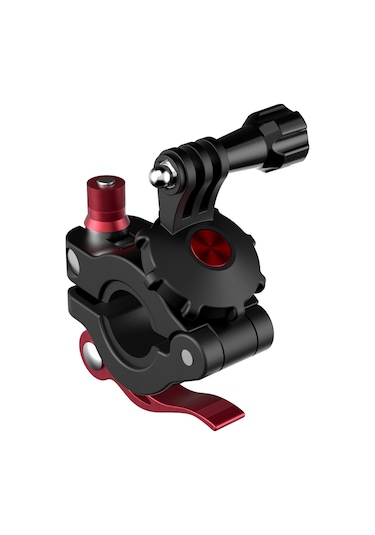 Moveevo Ty-q9266 Spor Kamerası Bisiklet Tutucu - Osmo Action, Gopro, Insta360 One R Uyumlu, Serbest Açı Regülasyonu, Dayanıklı Malzeme, 22-26mm Boru Çapı Siyah