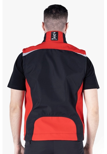 Softshell Yelek Siyah - Kırmızı