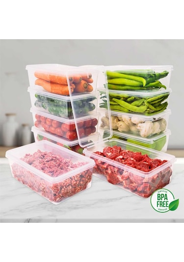 Sgs B1000-10 Buzluk Saklama Kabı 1 Litre 10 Adet Şeffaf