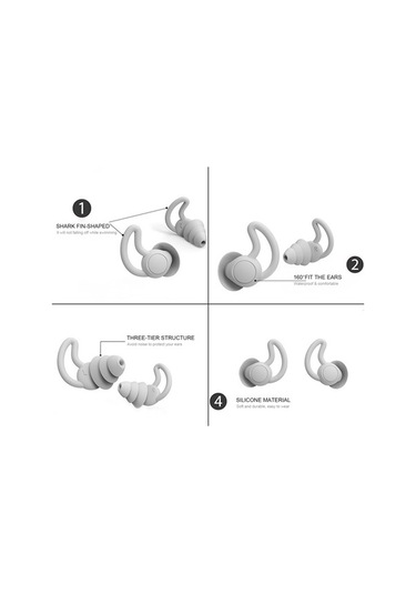 Ulzyvf Yumuşak Silikon Kulak Tıkacı - Yüzme, Uyku, Gürültü Önleyici Su Geçirmez Yeniden Kullanılabilir Mavi Mavi