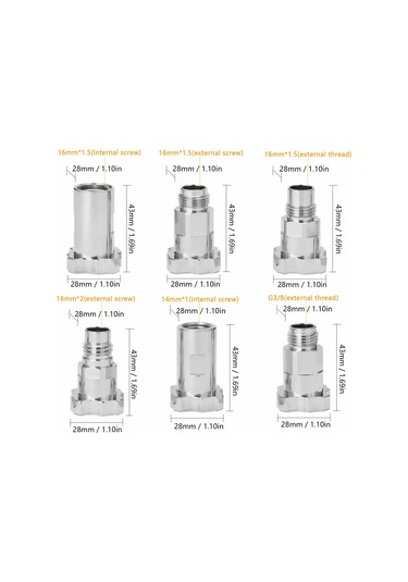 Jeemson Sprey Adaptörü, Boya Hazırlama Sistemi İle Uyumlu, 14mm 1 İç Vida, Çoklu Standart Seçenekli Metal Bağlantı Parçası