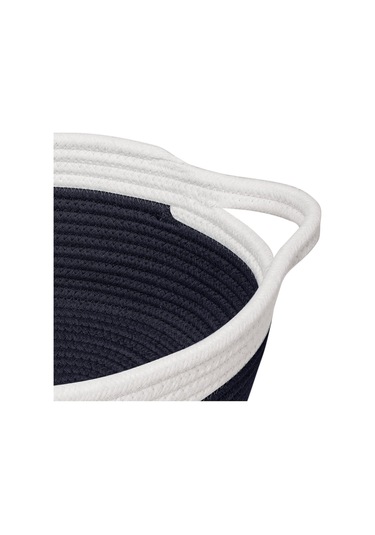 Oval Jüt Düzenleyici Sepet 30cm X 12cm Siyahbeyaz