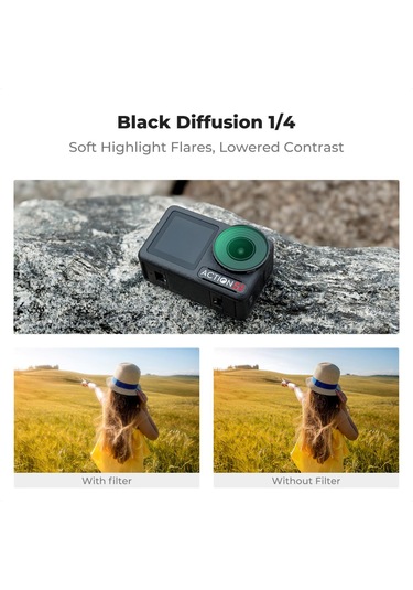 K&f Concept Black Diffusion 1/4 Filter Djı Osmo Action 4/5 Pro