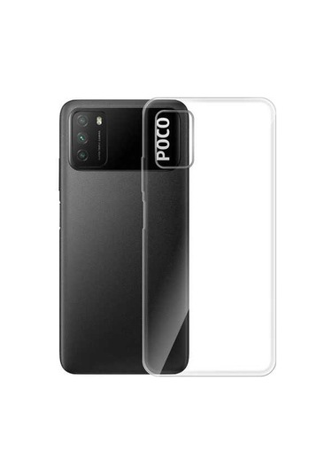 Xiaomi Poco M3 Kılıf Zore Kamera Korumalı Süper Silikon Kapak Renksiz