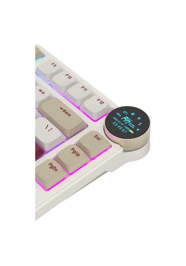 Royal Kludge N80 Low Profile Kablosuz Us Gaming Klavye Beyaz-kırmızı