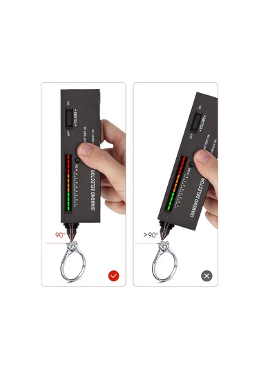 Singree Elmas Ve Taş Test Cihazı - Hızlı Isı İletimli Hassas Ölçüm Aleti 112 Karakter Siyah